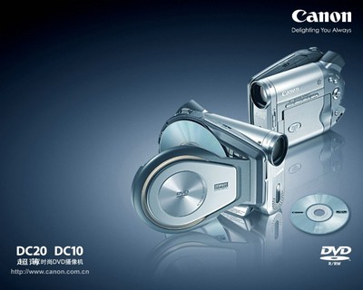 Canon 超薄DVD摄影机 Canon DC20 Digital DVD Camcorder壁纸,Canon 佳能数码相机系列壁纸壁纸图片-广告壁纸-广告图片素材-桌面壁纸
